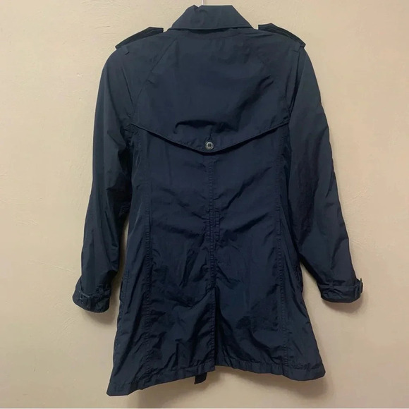 Barbour Featherweight Valerie Short Trench Jacket in Dark Navy Blue Size 6 - Picture 10 of 16
